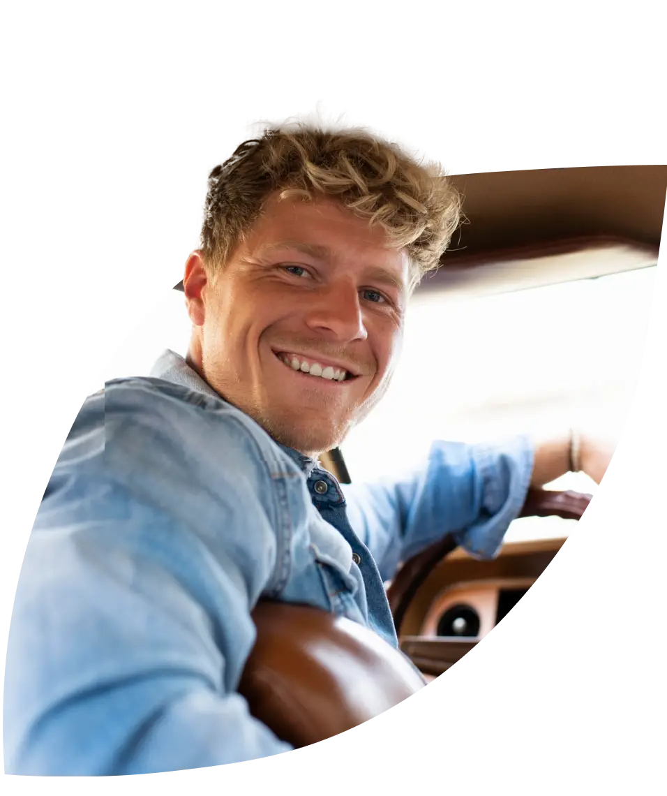 man driving