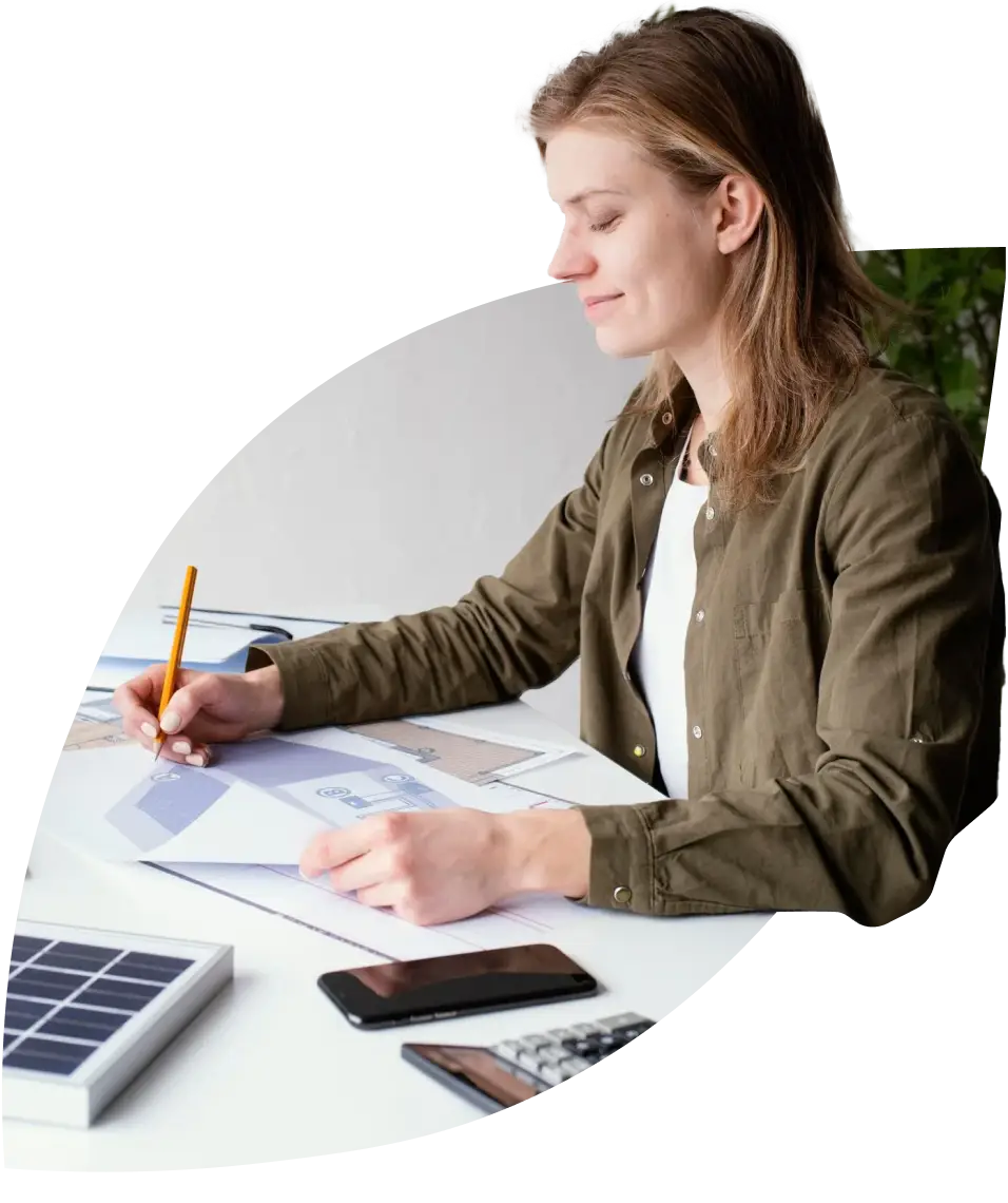 woman working