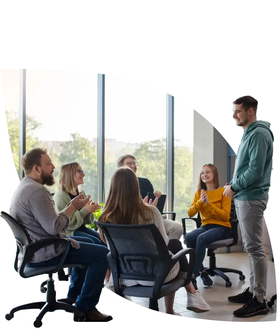 people in a meeting
